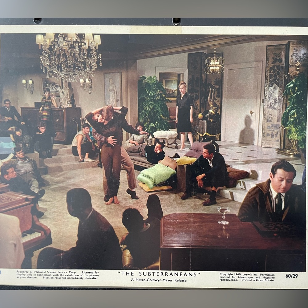 Vintage movie still/photograph from “The Subterraneans” (1961) Bohemian.